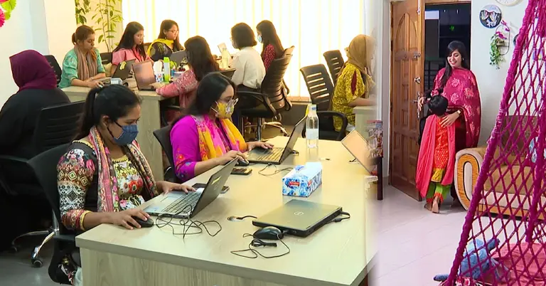 কর্মস্থল ও বাসায় নারী